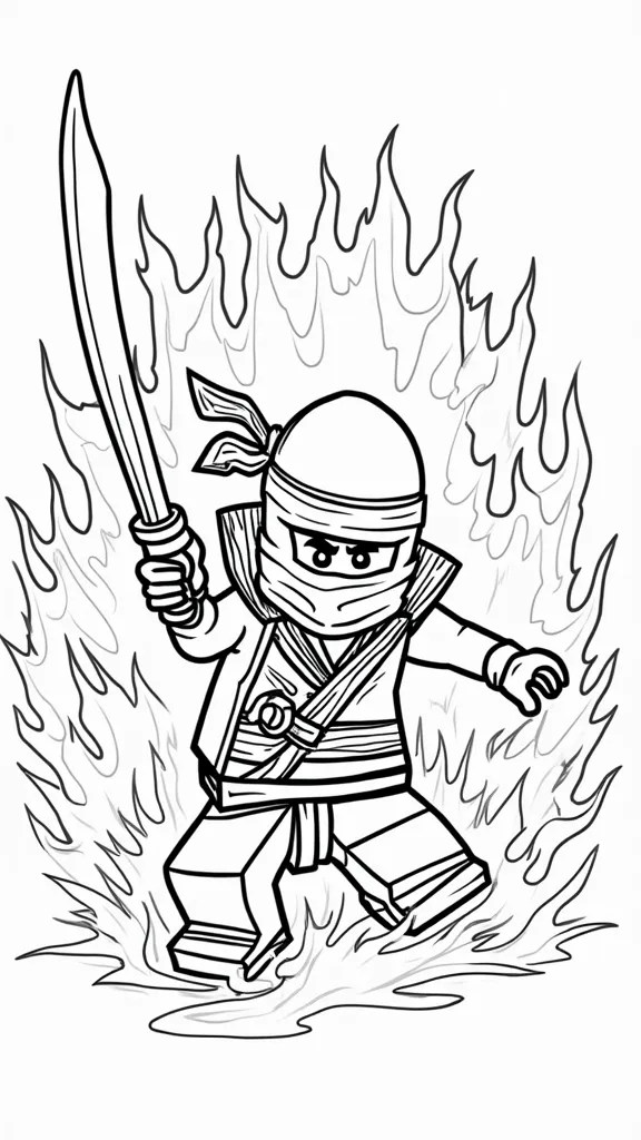 ninjago coloring pages kai